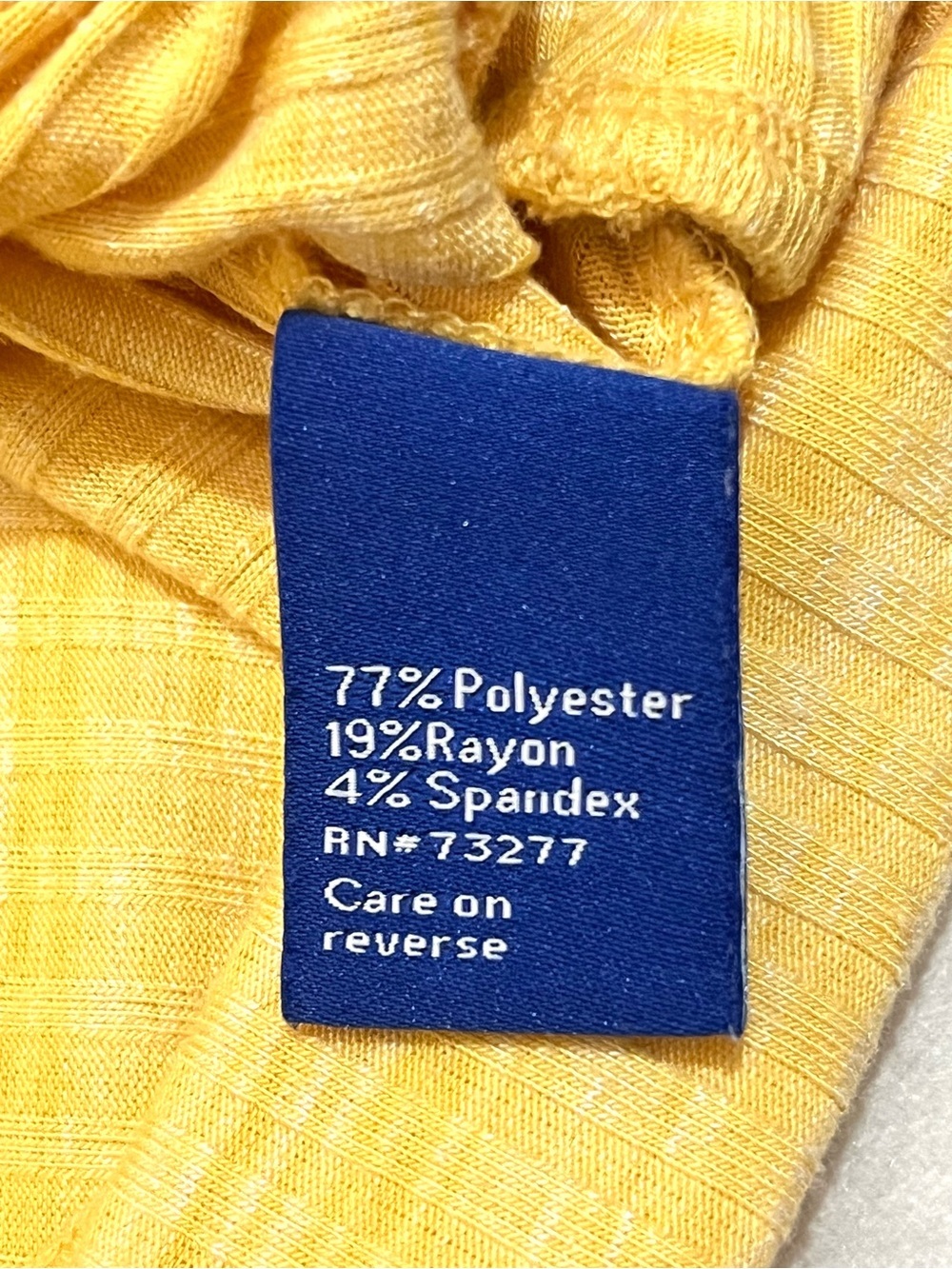 Apt. 9 Women’s Yellow Tie-Sleeve Quarter Sleeve Top Textured & Ruched Sides Lg - Picture 12 of 16